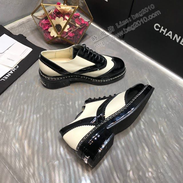 Chanel女鞋 香奈兒20ss官網最新同步 四季百搭款 Chanel休閒皮鞋  naq1150